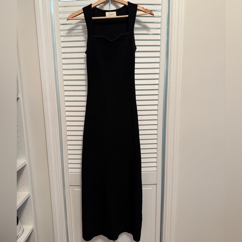 DISSH Black Knit Midi Dress Size XS